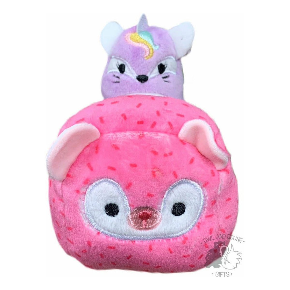 Squishmallow 2 Inch Sharde the Fox Squishville Vehicle - Owl & Goose Gifts