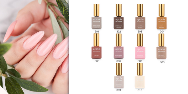 Apres Gel Couleur | thin French nail style