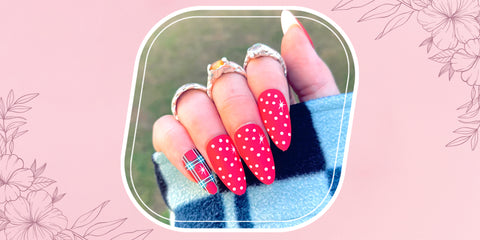 Dotting Red Press-On Nails