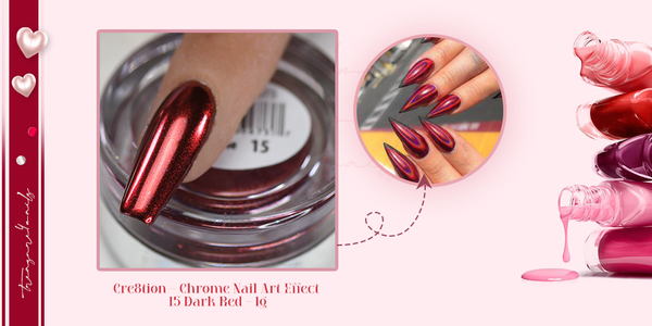 Cre8tion Chrome Nail Art Effect - Dark Red (15)