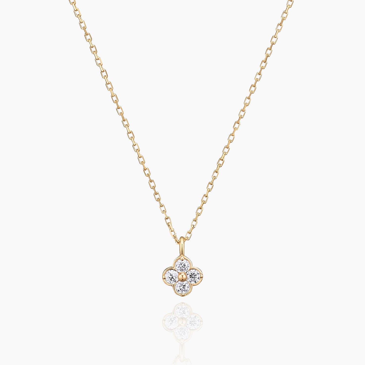 Monatelier-Mona Telier -K10 Necklace Natural Diamond Yellow Gold