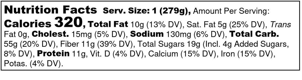 Oat Bowl with Pears, Pineapple, Sweet Cacao Nibs and Ginger Recipe Nutrition Facts