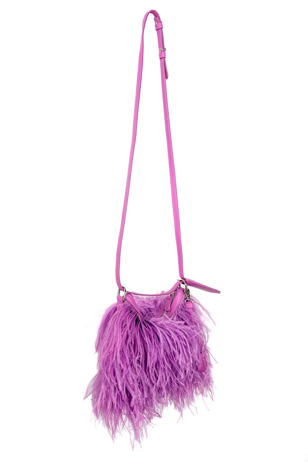 LIGHT PINK FEATHER BAG