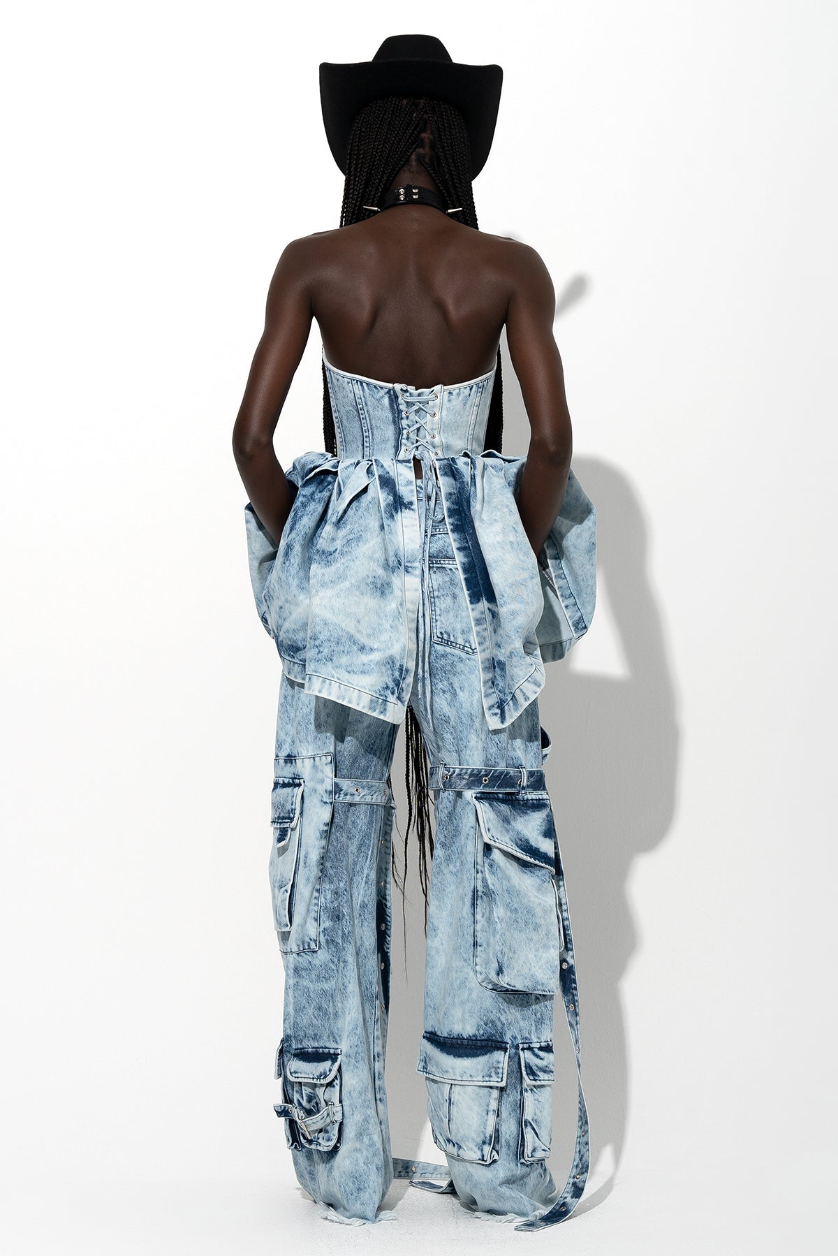 ACID WASH DENIM CORSET DRESS – MARQUES ' ALMEIDA