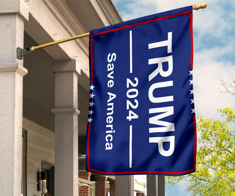Trump 2024 Flag Save America Trump 2024 Merchandise Banner Outdoor Dec