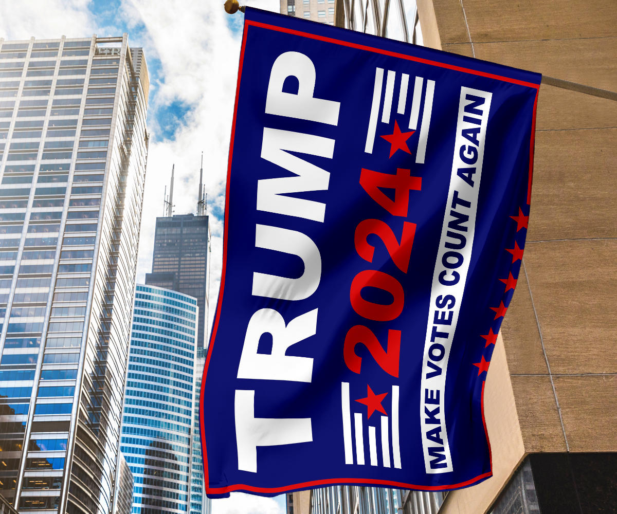Trump 2024 Flag Make Votes Count Again Trump 2024 Merch Yard Flag For