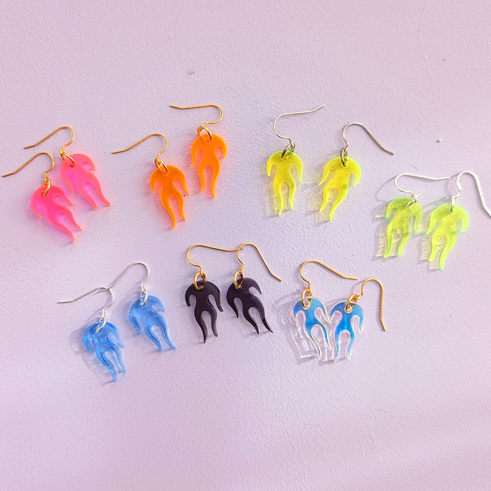 Sausage earrings - Fluorescent – Cookie Smut