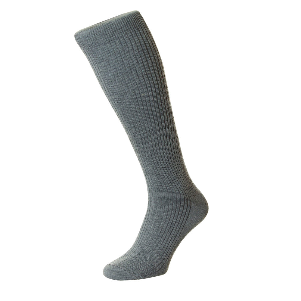 HJ Hall HJ77 Immaculate Long Mid Grey Wool Rich Sock – Wallace