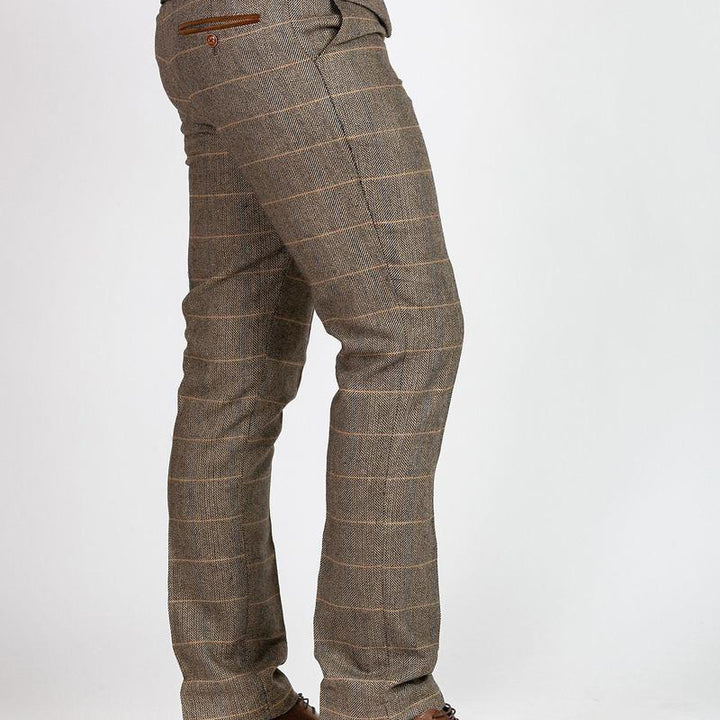 Marc Darcy Ted Tan Tweed Trouser – Wallace