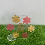 Personalized Lucite Spring place settings for Shavuous parties table decor camp