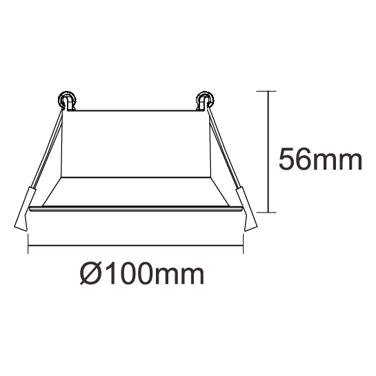 Low Glare 100mm (90mm Cutout)
