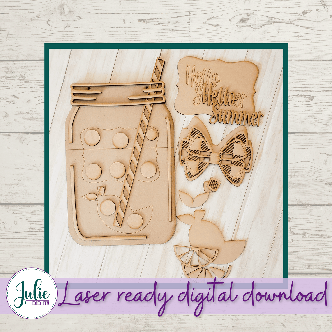 Download Hello Summer Lemonade Mason Jar Julie Did It Studios