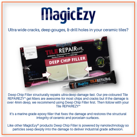 MagicEzy Tile Repair Kit: Porcelain Repair Kit - Ceramic Tile Repair Kit - Mix and Match Colors - Acrylic, Stone, Fiberglass - Wall Touch Up