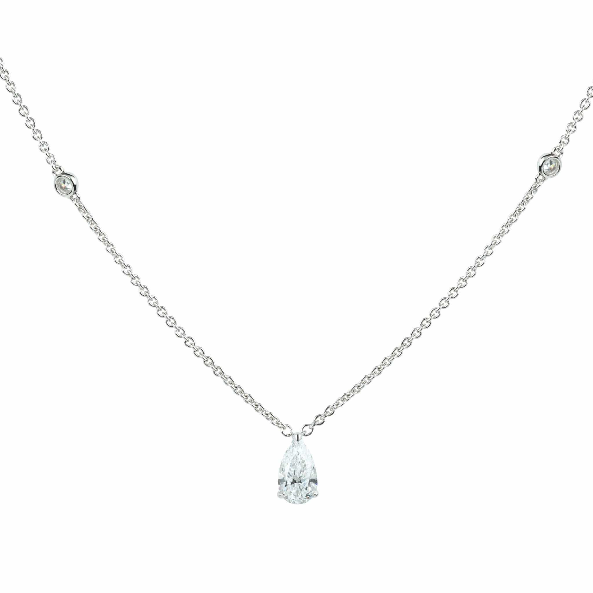 Diamond Cursive Initial Necklace – Mardavic Jewelry