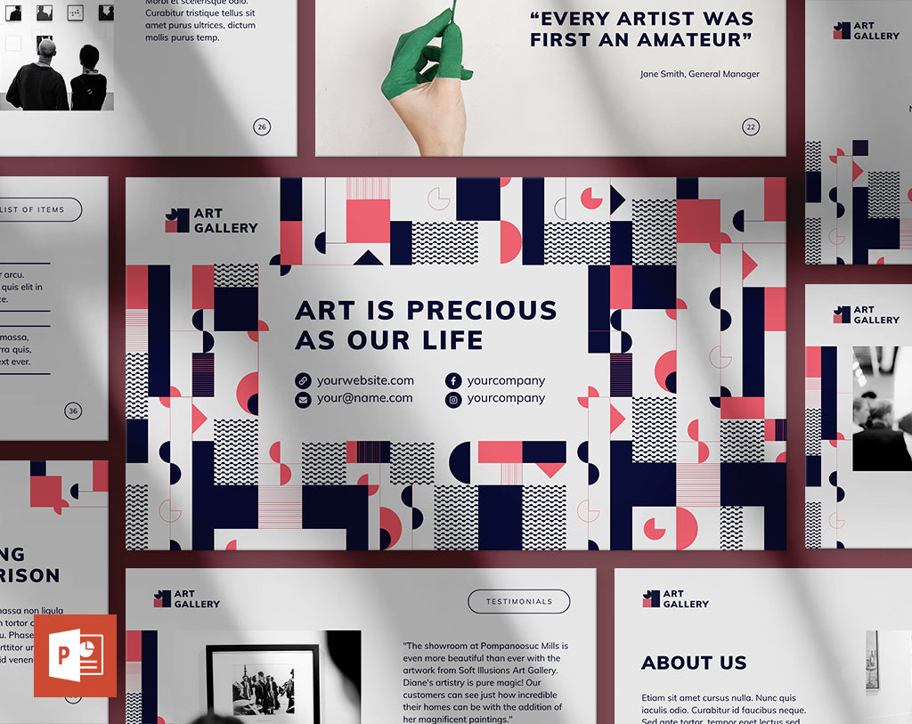 Art Gallery PowerPoint Presentation Template