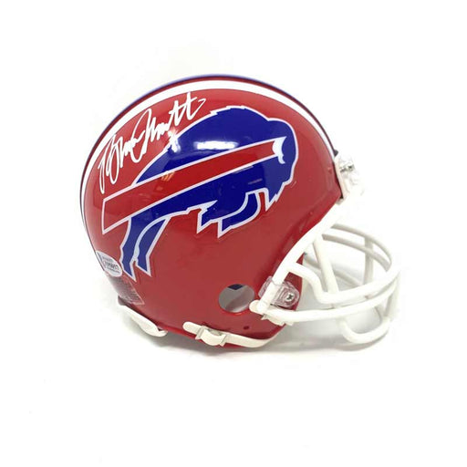 BRUCE SMITH SIGNED FULL SIZE REP BILLS HELMET INSC BAD THINGS MAN