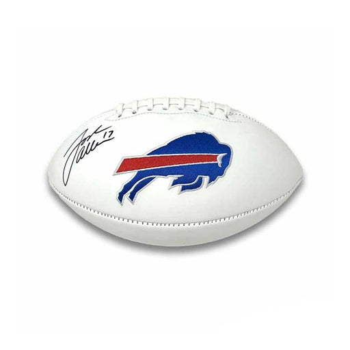 Buffalo Bills Team Greats Autographed White Logo Footbal With 3