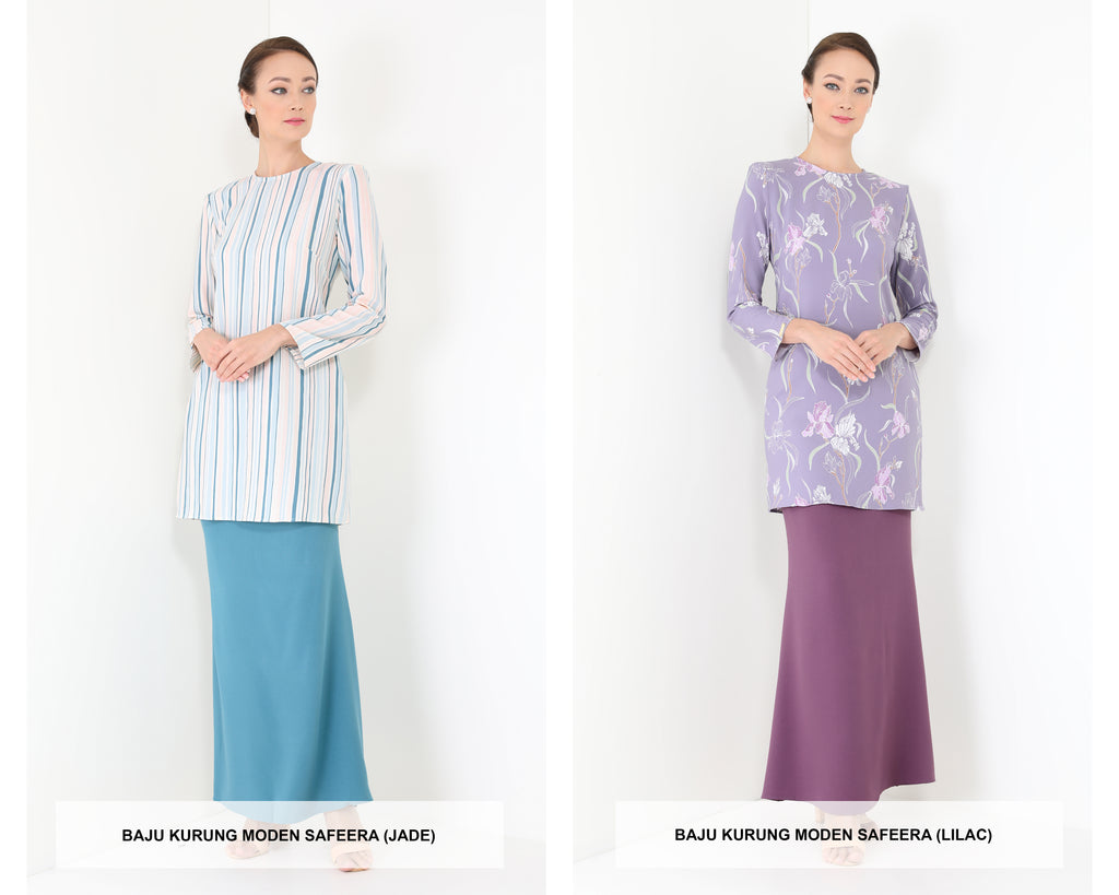 Baju Raya Moden Safeera (Jade & Lilac)