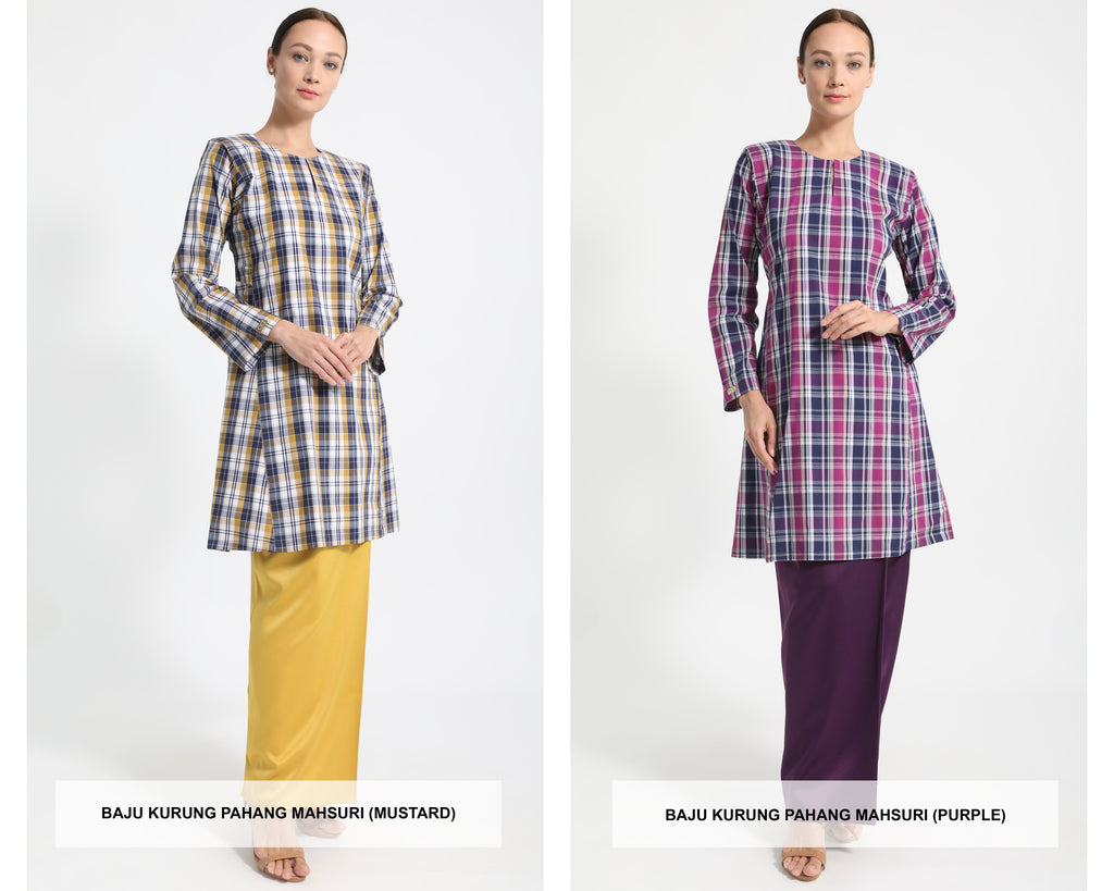 Baju Kurung Pahang Mahsuri 2020 (Mustard & Purple)
