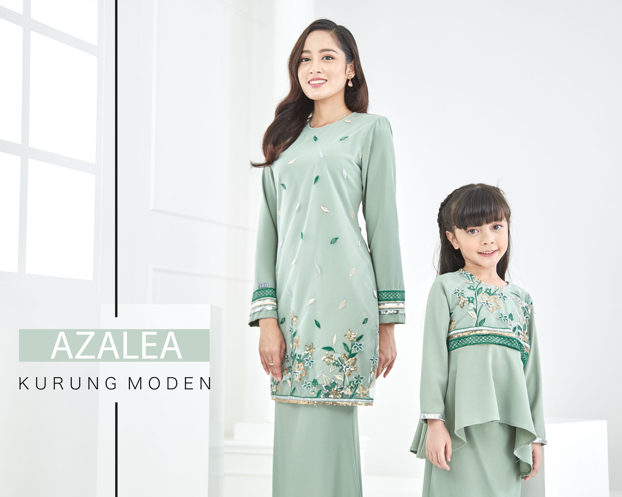 Baju Kurung Moden Azalea 2020 (Spring Green)