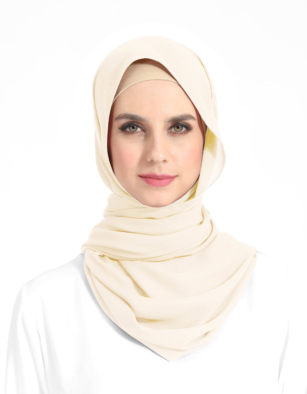 cream chiffon shawl