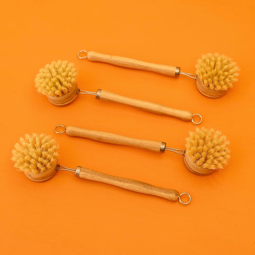 Zero Waste Modular Bamboo Dish Brush With Replaceable Head – Zero Waste  Outlet