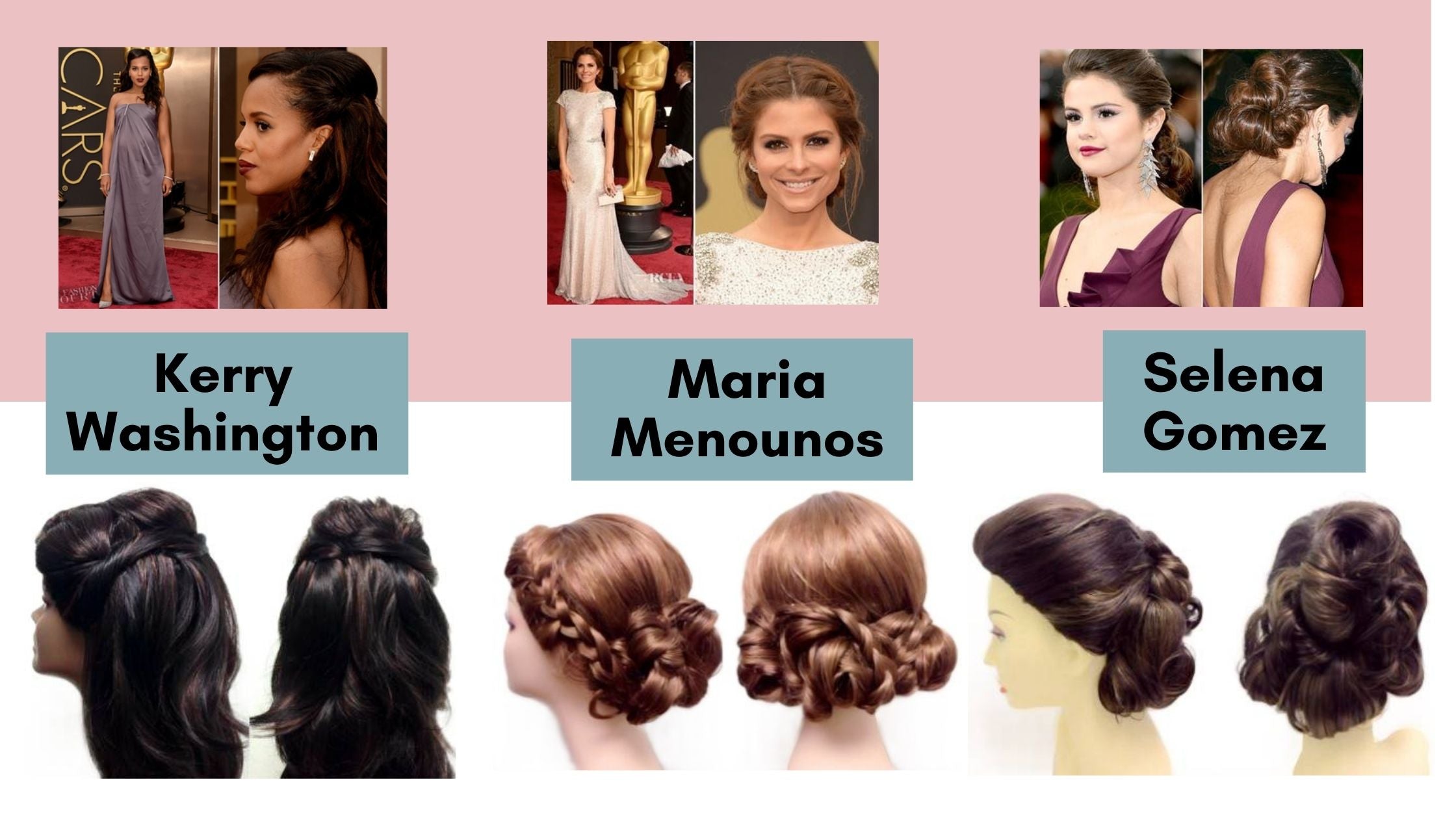 before after wig styling for kerry washington maria menounos and selena gomez