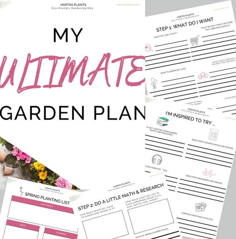 Workbook pages for making a spring garden plan