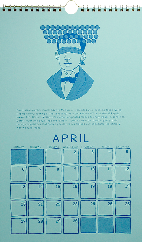 Excerpt of Grand Rapids Firsts Calendar by George Wietor