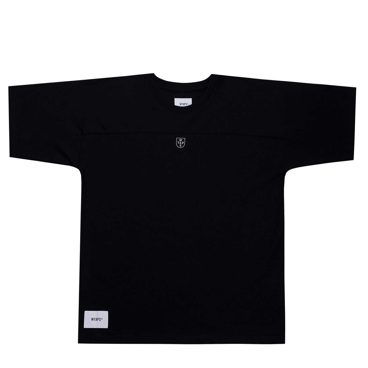 白木/黒塗り WTAPS 22AW QB CTPL CRST フットボールシャツ Tシャツ