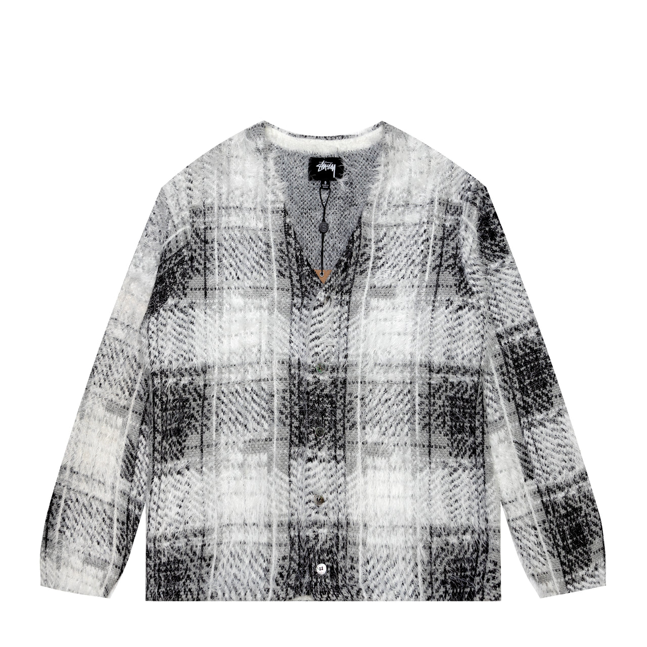 ブランド品専門の stussy stussy CARDIGAN HAIRY HAIRY PLAID PLAID