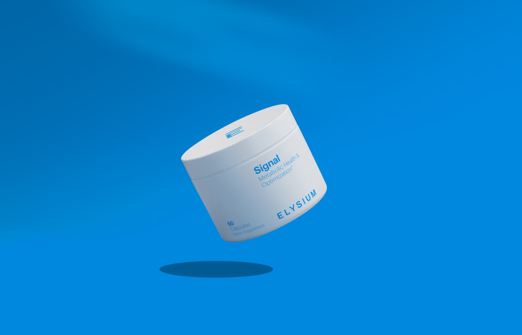 Photo of Signal by Elysium Health on Blue Background