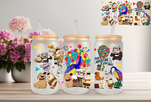 Frosted Sublimation Glass Can (Plastic Colorful Lids) 16oz – OMG Cups!