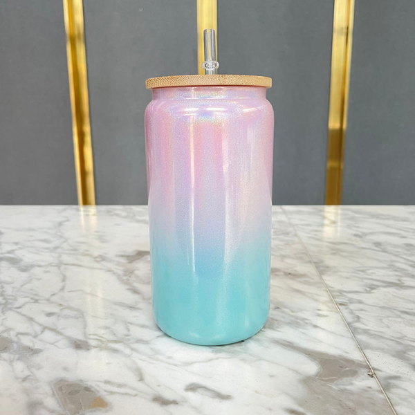 Holographic Shimmer Sublimation Glass Mugs – Handcrafts by Irma