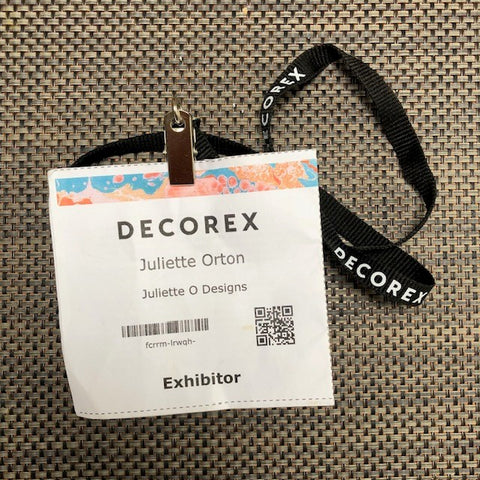 Decorex exhibitor pass Juliette O Designs
