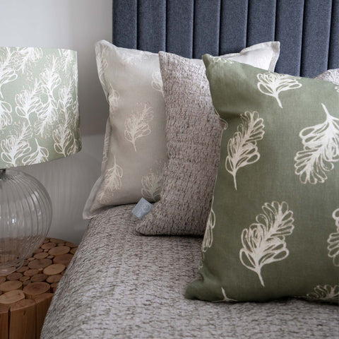 Plume inspired soft furnishings