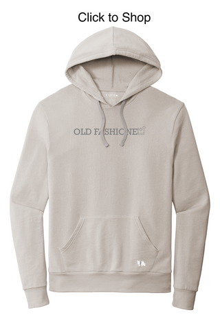 Comfortable Hoodie with text "Old Fashioned"