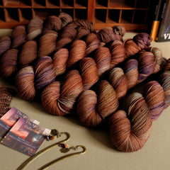 The Spectral Collection monthly hand dyed yarn club (yarn and bookmarks) for September 2020