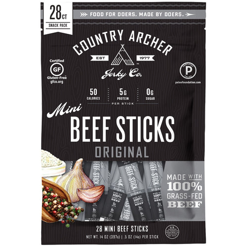Country Archer Mini Beef Sticks, .5 oz, 28-count