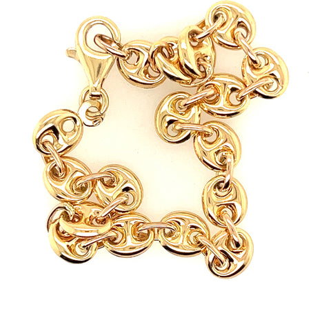 9ct Yellow Gold Oval Link Bracelet