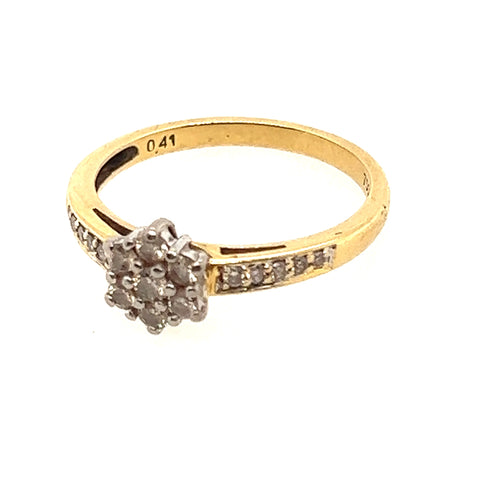 18ct yellow gold diamond ring