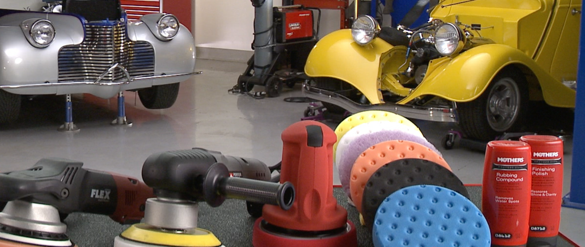 tools in an auto garage