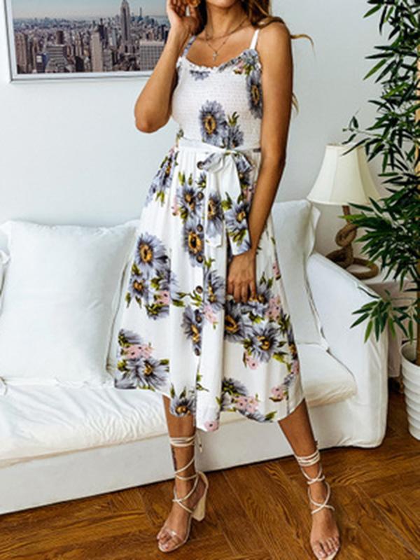 sunflower midi dress