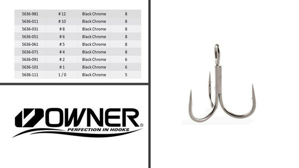 Owner Stinger Treble Hook ST-46 #4 - Lure Fishing for Bass