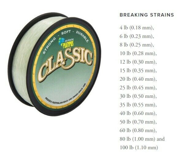 Platypus PLATINUM Monofilament Line 300m Clear – Allways Angling