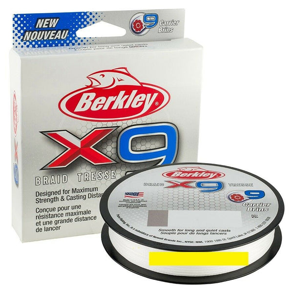 Berkley X9 Braid Fishing Line 9 Strand Braid 150yds Crystal