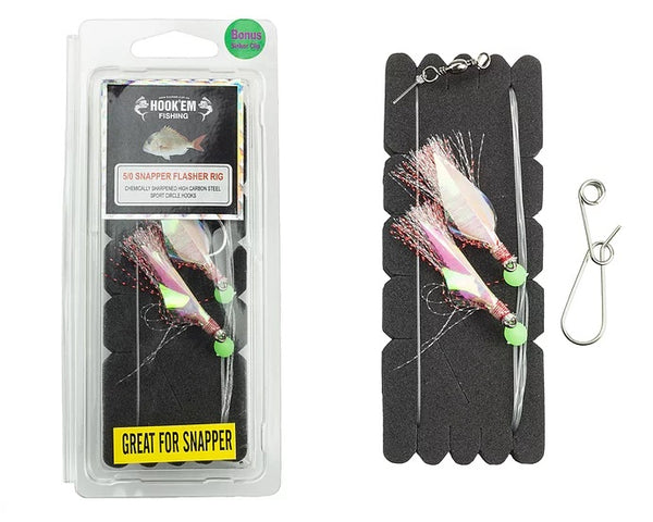 3 X Black Magic Snapper Snatcher Flasher Rigs Original 5/0 – Allways Angling