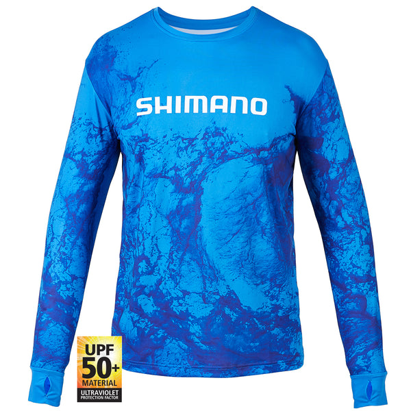 Shimano Hooded Tech Tee Glacier Long Sleeve Fishing Shirt