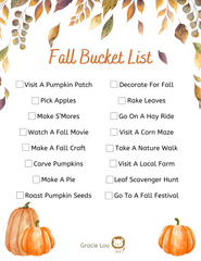 Fall Bucket List with activities to do with kids