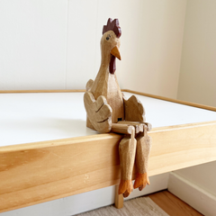 Wooden Sitting Shelf Chicken
